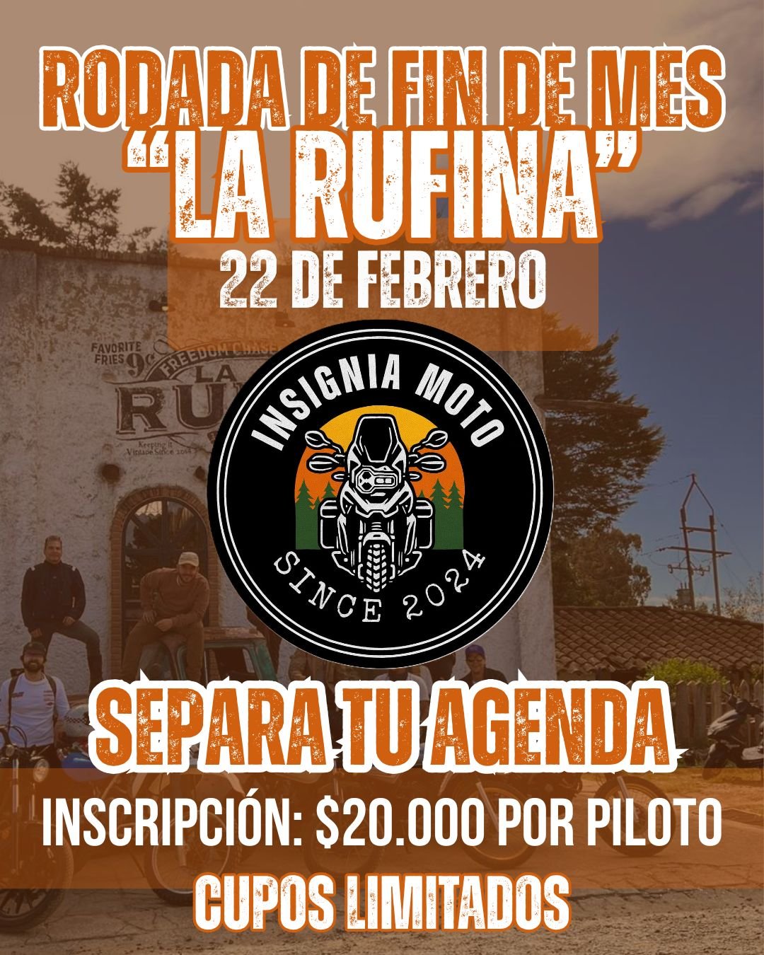 En este momento estás viendo Motores rumbo a Llano Grande: Rodada “La Rufina” reunirá a la comunidad biker este 22 de febrero
